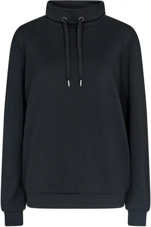 soyaconcept Sweatshirts & Hoodies, Dames, Zwart, S, Polyester, Comfortabele trui met hoge hals