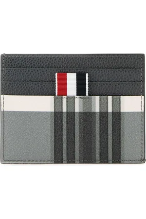 Thom Browne Accessoires, Heren, Veelkleurig, ONE Size, Leer, Stijlvolle leren kaarthouder