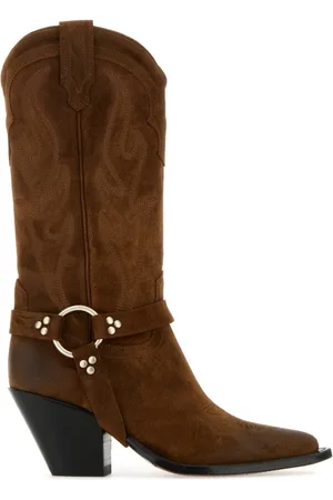 SONORA Schoenen, Dames, Bruin, 36 EU, Suède, Suede Santa Fe Riem Enkellaarzen