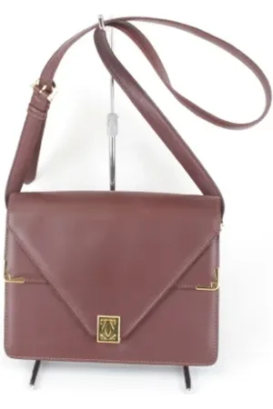 Cartier Pre-owned, Dames, Rood, ONE Size, Tweedehands leren schoudertassen
