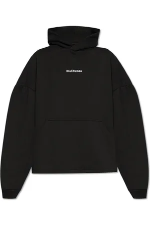 Balenciaga Sweatshirts & Hoodies, Dames, Zwart, M, Katoen, Sweatshirt met logo