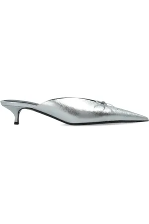 Balenciaga Schoenen, Dames, Grijs, 37 1/2 EU, Leer, Hakmuiltjes Knife