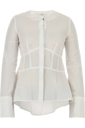 CO Blouses & Shirts, Dames, Wit, XS, Witte Poplin Overhemd Klassieke Stijl
