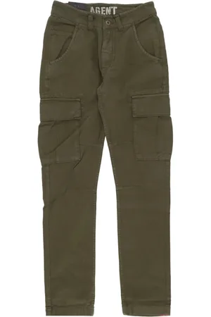 Alpha Industries Broeken, Heren, Groen, W30, Katoen, Donkere Olijf Cargo Broek Mannen