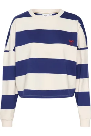 Saint Tropez Sweatshirts & Hoodies, Dames, Veelkleurig, S, Midnight Sail Sweatshirt met geborduurd detail