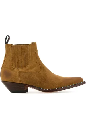 SONORA Schoenen, Dames, Bruin, 37 EU, Suede Mini Enkellaarzen, 4cm Hak