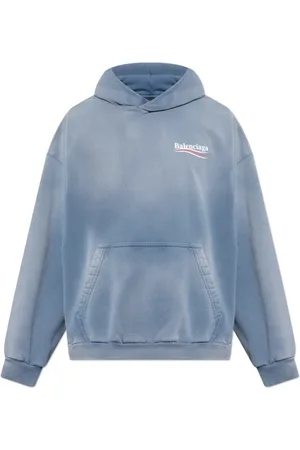 Balenciaga Sweatshirts & Hoodies, Heren, Blauw, 2Xs, Katoen, Hoodie