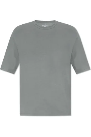 OFFICINE GENERALE Tops, Heren, Grijs, M, Katoen, Crew Neck T-Shirt