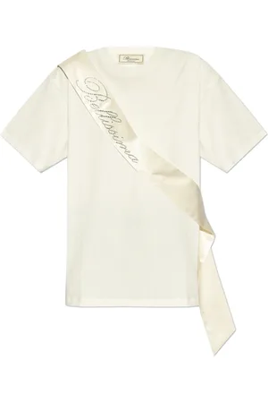 BLUMARINE Tops, Dames, , M, Katoen, T-shirt met logo