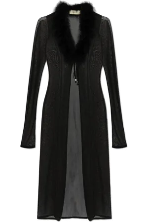 BLUMARINE Truien, Dames, Zwart, M, Vest met bont