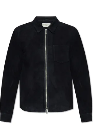 OFFICINE GENERALE Jassen, Heren, Blauw, M, Suède, Suède jas