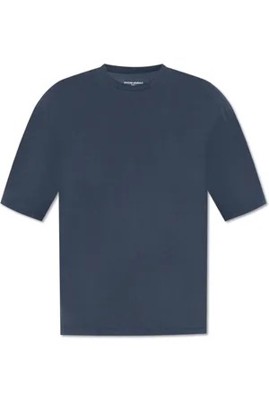 OFFICINE GENERALE Tops, Heren, Blauw, XL, Katoen, T-shirt met ronde hals