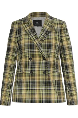 Paul Smith Jassen, Dames, Groen, M, Wol, Blazer met Ruitpatroon
