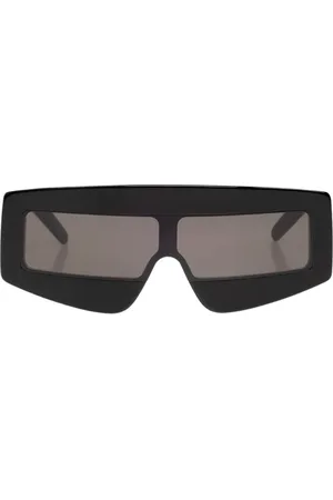Rick Owens Accessoires, unisex, Zwart, ONE Size, Rechthoekige Zonnebril