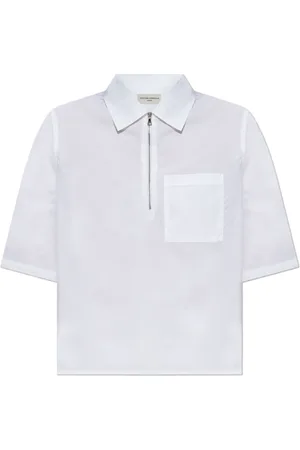 OFFICINE GENERALE Blouses & Shirts, Dames, Wit, S, Katoen, Overhemd met zak