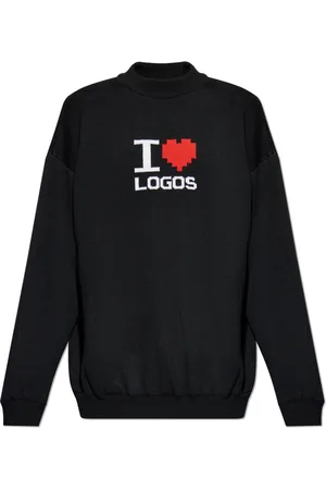 Vetements Truien, Heren, Zwart, XL, Trui met logo