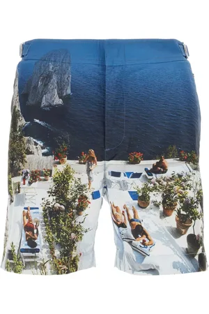 Orlebar Brown Badkleding, Heren, Veelkleurig, W32, Polyester, Bulldog Fotografische Zwembroek