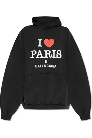 Balenciaga Sweatshirts & Hoodies, Dames, Zwart, L, Katoen, Sweatshirt met logo