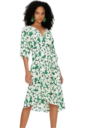 Diane von Furstenberg Kleedjes, Dames, Groen, S, Groene jurken voor vrouwen