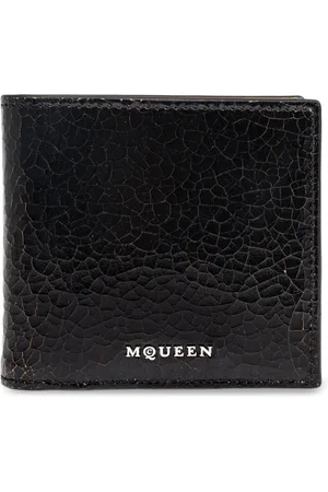 Alexander McQueen Accessoires, Heren, Zwart, ONE Size, Leer, Leren portemonnee