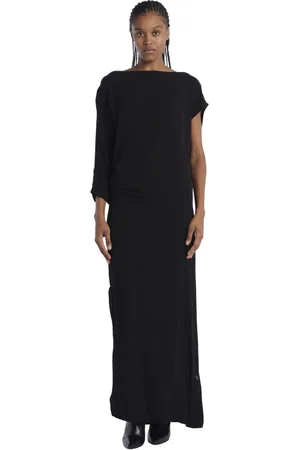 Herskind Kleedjes, Dames, Zwart, M, Zwarte Asymmetrische Jazz Jurk