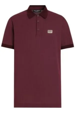 Dolce & Gabbana Tops, Heren, Rood, S, Stijlvolle Polo Shirt