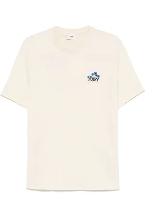 Autry Tops, Heren, , L, Katoen, Katoen Crème T-shirt en Polo
