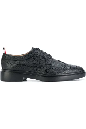 Thom Browne Schoenen, Dames, Zwart, 38 EU, Leer, Elegante Longwing Brogue Schoen