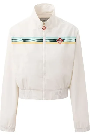 Casablanca Jassen, Dames, Wit, M, Polyester, Polyester Pullover in Weier Stijl