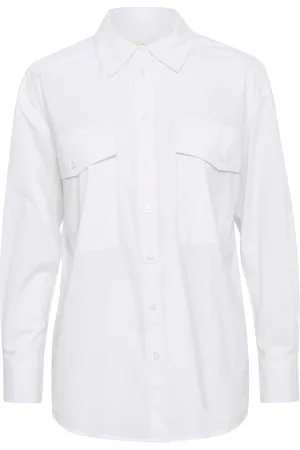 Part Two Blouses & Shirts, Dames, Wit, L, Oversized Shirt Bright