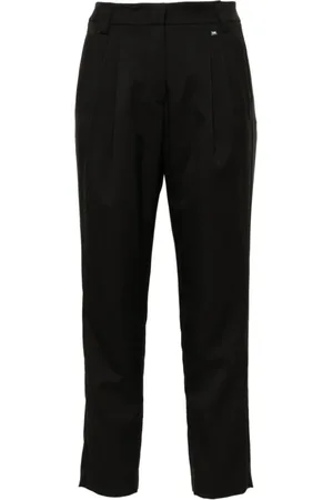 HERNO Broeken, Dames, Zwart, M, Logo Plaque Broek