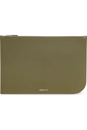 Alexander McQueen Tassen, Heren, Groen, ONE Size, Leer, Tas Sling Groot
