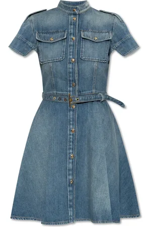 Alexander McQueen Kleedjes, Dames, Blauw, S, Denim, Denim jurk