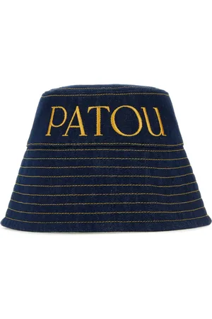 Patou Accessoires, Dames, Blauw, M, Denim, Stijlvolle donkerblauwe denimhoed