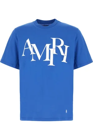 AMIRI Tops, Heren, Blauw, L, Katoen, Casual Katoenen T-Shirt voor Mannen