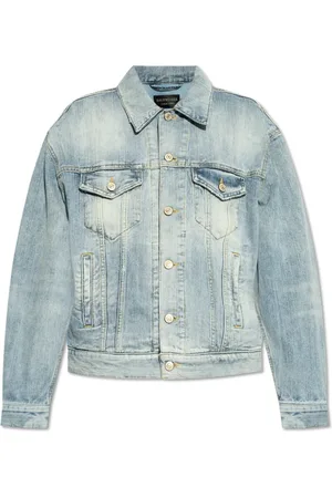 Balenciaga Jassen, Dames, Blauw, XS, Denim, Denim jas