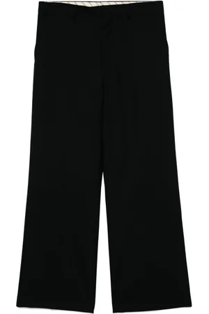 JUNYA WATANABE Broeken, Dames, Zwart, L, Wol, Zwarte Herenbroek