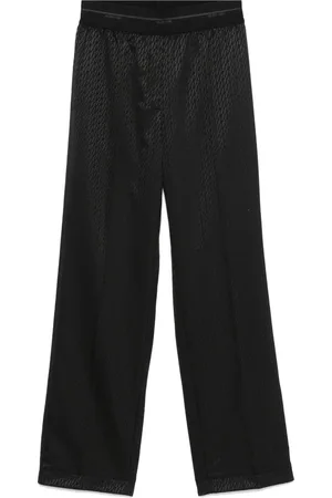 Helmut Lang Broeken, Dames, Zwart, S, Wol, Zwarte Autobroek Tona