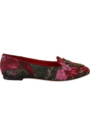 Dolce & Gabbana Schoenen, Dames, Veelkleurig, 37 EU, Leer, Flats met Sacred Heart