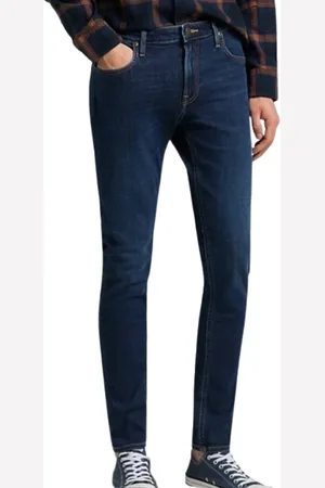 Lee Jeans, Heren, Blauw, W29, Denim, Skinny Malone Jeans Donker Martha