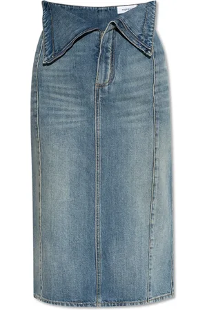 Alexander McQueen Rokken, Dames, Blauw, S, Denim, Denim rok