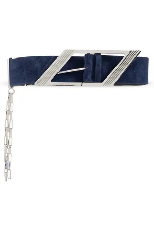 The Attico Accessoires, Dames, Blauw, M, Suède, Suède Riem