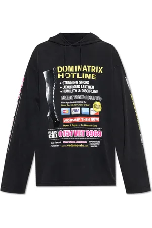 Vetements Sweatshirts & Hoodies, Heren, Zwart, L, Katoen, Hoodie