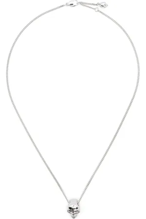 Alexander McQueen Accessoires, Heren, Grijs, ONE Size, Zilveren Curb Chain Armband