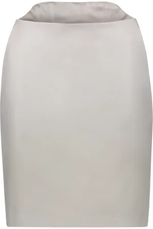 LORENA ANTONIAZZI Rokken, Dames, Grijs, S, Wol, Mini Rok met Zakken en Wol