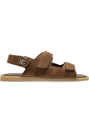 Dolce & Gabbana Schoenen, Heren, Bruin, 42 1/2 EU, Suède, Suède sandalen