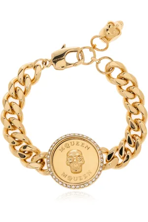 Alexander McQueen Accessoires, Dames, Geel, ONE Size, Messing armband