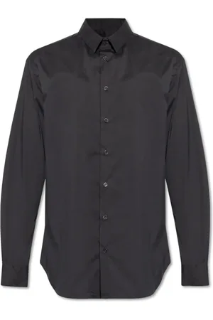 Giorgio Armani Overhemden, Heren, Zwart, XL, Katoen, Klassiek overhemd