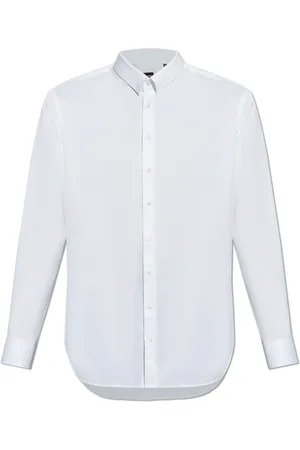 Giorgio Armani Overhemden, Heren, Wit, 2Xl, Katoen, Klassiek overhemd