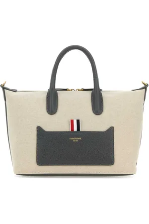 Thom Browne Tassen, Dames, , ONE Size, Katoen, Canvas Duffle Handtas